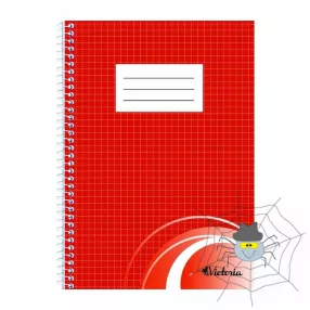 VICTORIA A5 kockás spirálfüzet - 70 lapos