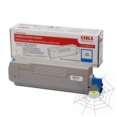 OKI C5850 / 5950 / MC560 "43865723" ciánkék toner