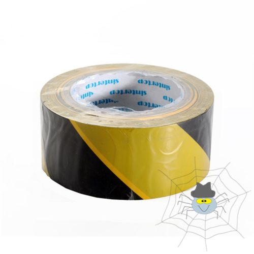 Ragasztószalag, padlójelölő, fekete-sárga 50mmx33m Sintertop