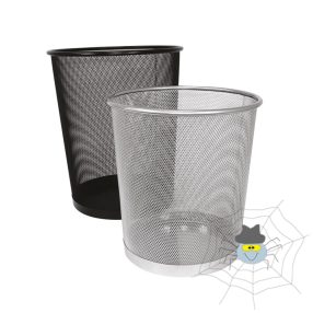   Fémhálós papírkosár 29,5x34cm, 20 liter nagy Fornax fekete