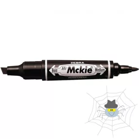 Zebra HI MCKIE 2 hegyű permanent marker - fekete