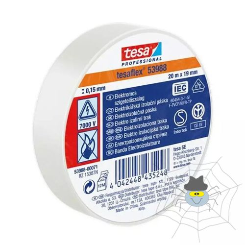 Szigetelőszalag 19mmX20m Tesa fehér
