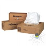   Hulladékgyűjtő zsákok iratmegsemmisítőhöz, 30 literes kapacitásig, Fellowes® 100 db/csomag, 