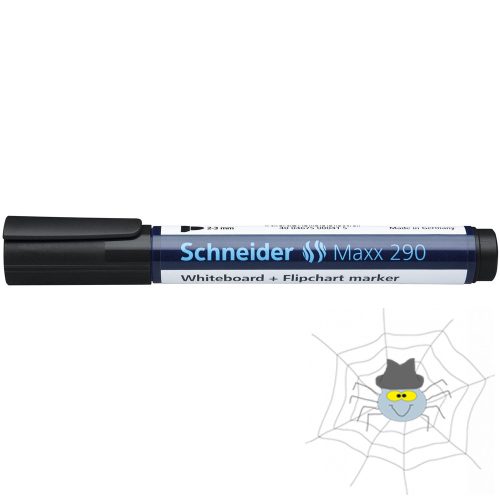 Tábla- és flipchart marker 2-3mm, kerek végű Schneider Maxx 290 fekete