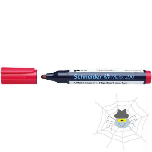 Tábla- és flipchart marker 2-3mm, kerek végű Schneider Maxx 290 piros