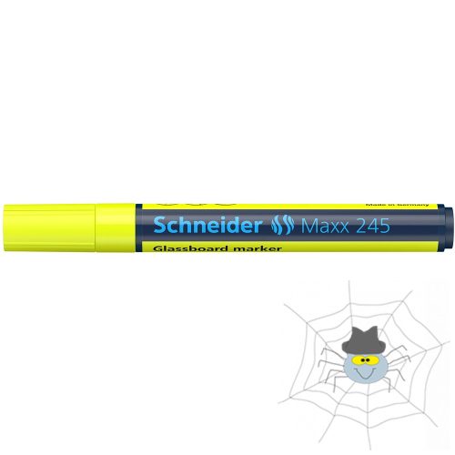 Táblamarker üvegtáblához 1-3mm, Schneider Maxx 245 sárga