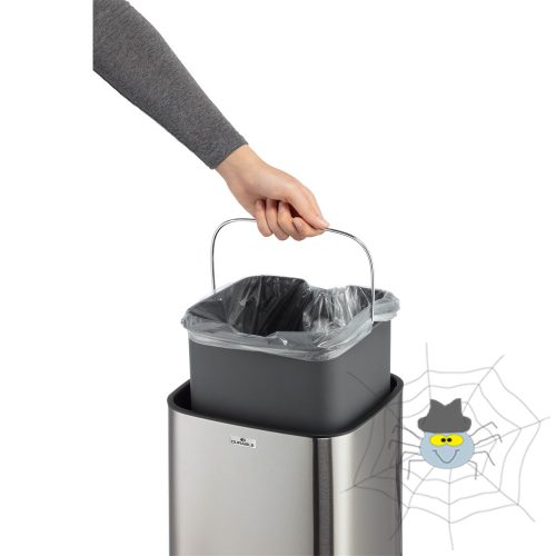 Szemeteskosár 12l, szenzoros érintésmentes No touch Durable ezüst