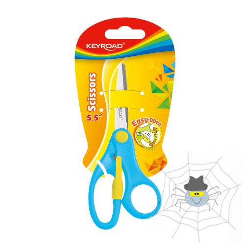 Olló 13 cm tompa fejű Keyroad For Kids vegyes színek