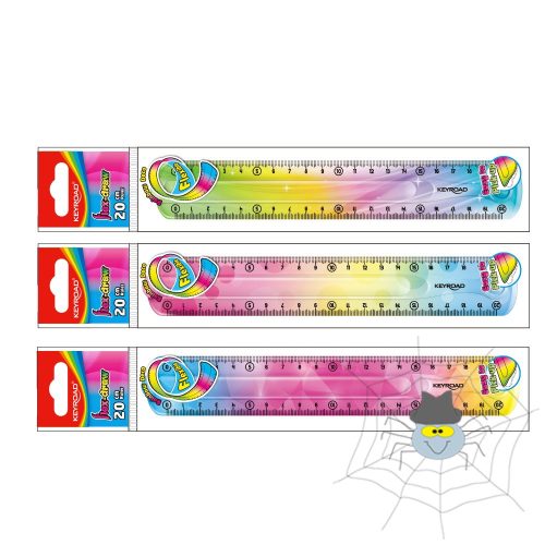 Vonalzó 20 cm, flexibilis Keyroad Flex Draw színátmenetes
