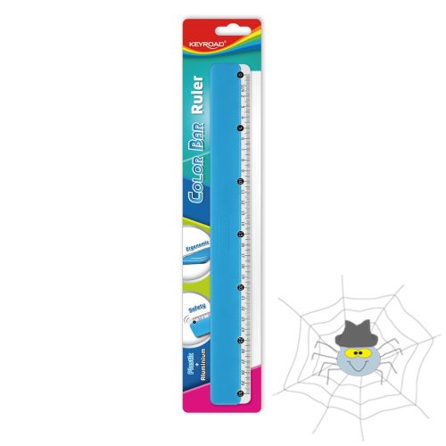 Keyroad Colour Bar 30 cm-s vonalzó fém skálával - vegyes színek
