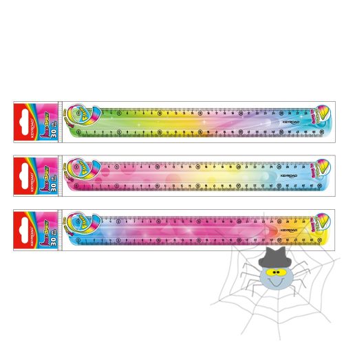 Vonalzó 30 cm, flexibilis Keyroad Flex Draw színátmenetes
