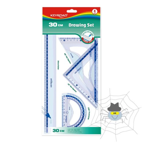 Vonalzó készlet 30 cm, 4 db/bliszter Keyroad