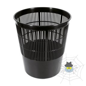 Papírkosár 16l, műanyag rácsos, Fornax fekete