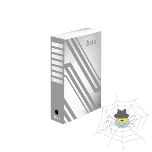 Archiváló doboz boxy A4, 100mm, karton 35x25x10cm, Fornax
