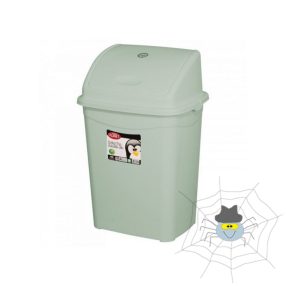   Szemetes kuka billenő fedéllel, műanyag, 9 literes, szürke, UP116