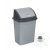 Szemetes kuka billenő fedéllel, műanyag, 4 literes, szürke, UP114