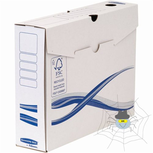 Archiváló doboz A4, 80mm, Fellowes® Bankers Box Basic, 10 db/csomag, kék-fehér