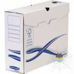   Archiváló doboz A4+, 100mm, Fellowes® Bankers Box Basic, 10 db/csomag, kék-fehér