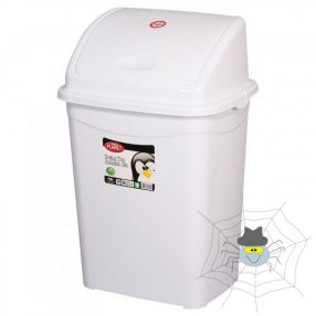   Szemetes kuka billenő fedéllel műanyag 16 literes fehér UP117