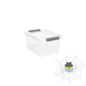 Tároló doboz műanyag 32 liter csatos átlátszó Probox