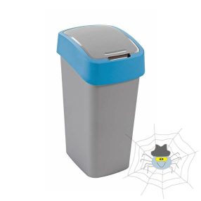   Szemetes kuka billenő fedéllel műanyag 50 literes Curver ezüst-kék
