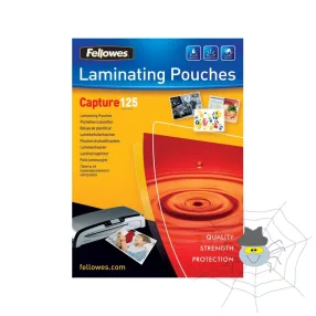   Lamináló fólia, 54x86mm, 125 mikron, fényes, 100 db/doboz, Fellowes®