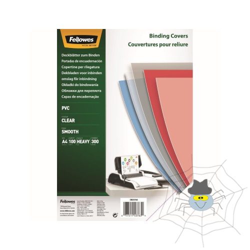 Előlap, A4, 300 mikron, 100 db/csomag, Fellowes® víztiszta