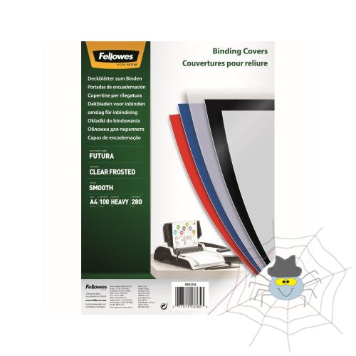 Előlap, A4, 280 mikron, PP, matt, 100 db/csomag, Fellowes® Futura, tejfehér