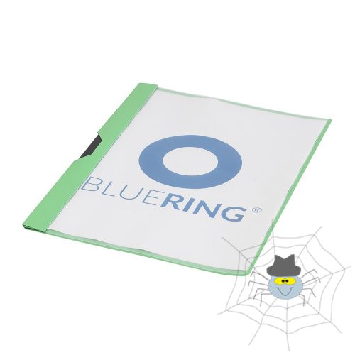Gyorsfűző klip mappa A4, műanyag 30laphoz fém klippes Bluering® zöld
