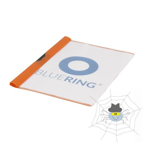 Gyorsfűző klip mappa A4, műanyag 60laphoz fém klippes Bluering® narancssárga