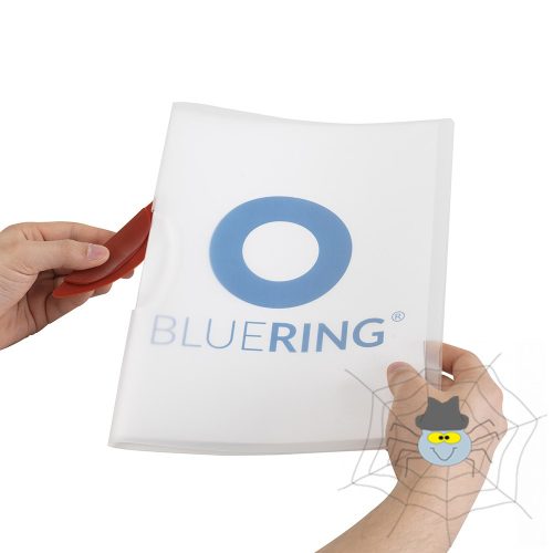 Gyorsfűző klip mappa A4, műanyag 30laphoz műanyag klippes Bluering® piros