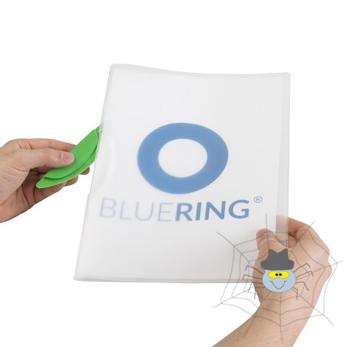 Gyorsfűző klip mappa A4, műanyag 30laphoz műanyag klippes Bluering® zöld