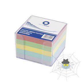    Bluering® kockatömb transzparens tartóban színes pasztell 8 x 8 x 6,5 cm