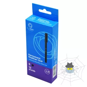   Bluering® S rostirón, tűfilc alkoholos 0,4 mm, OHP - fekete