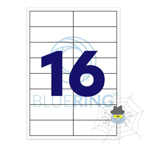 Etikett címke, 99,1x33,9mm, 100 lap, 16 címke/lap Bluering®