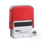   Bélyegző C10 Printer Colop 10x27mm, piros ház/fekete párna