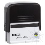COLOP C 50 bélyegző - fekete ház / fekete párna