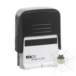 COLOP C 20 bélyegző - fekete ház / fekete párna