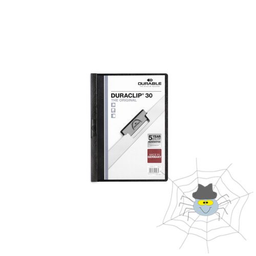 Klip mappa 30lap Durable Duraclip®, fekete