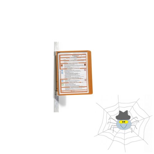 Bemutatótábla tartó, Durable Vario® Magnet Wall 5, narancssárga