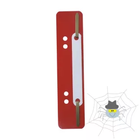   Gyorsfűző szerkezet, lefűzőlapocska, PP Durable 25 db/csomag, piros