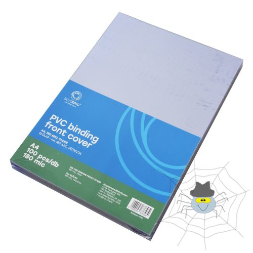Előlap, A4, 180 micron 100 db/csomag, Bluering® víztiszta