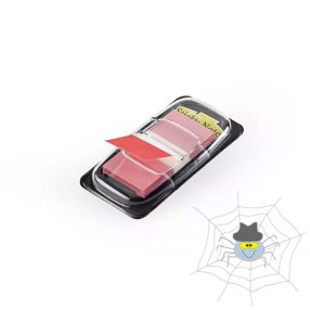 Jelölőcímke 25x45mm, 50lap, műanyag piros