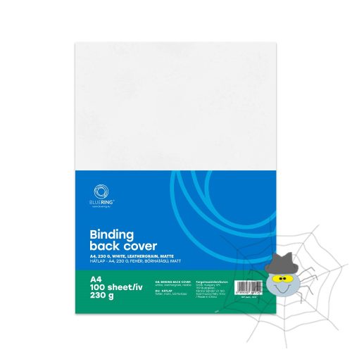 Hátlap, A4, 230 g. bőrhatású 100 db/csomag, Bluering® fehér
