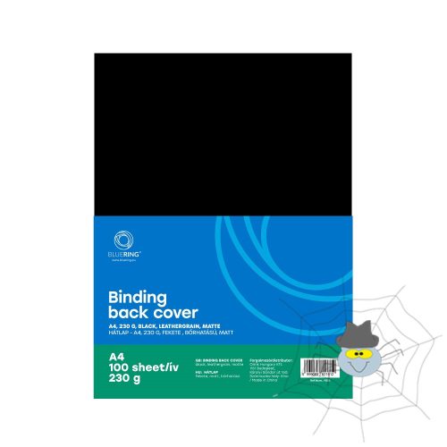 Hátlap, A4, 230 g. bőrhatású 100 db/csomag, Bluering® fekete