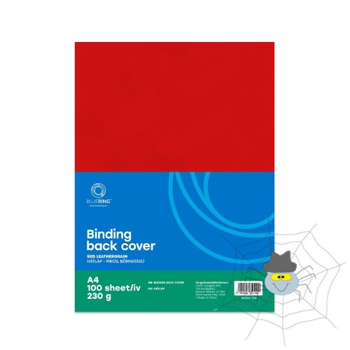 Hátlap, A4, 230 g. bőrhatású 100 db/csomag, Bluering® piros