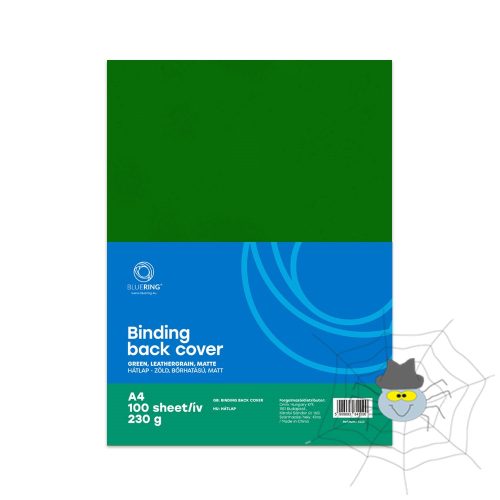 Hátlap, A4, 230 g. bőrhatású 100 db/csomag, Bluering® zöld