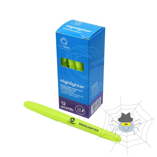 Szövegkiemelő kerek test Bluering® sárga
