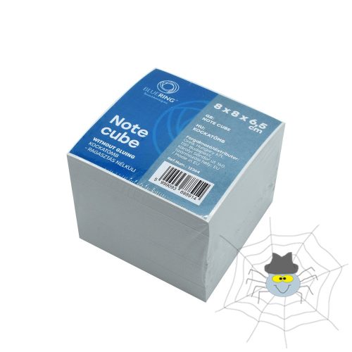 Kockatömb 8x8x6,5cm, ragasztás nélküli, 80% fehérség Bluering® fehér