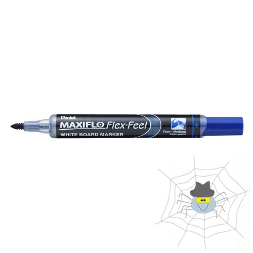 Táblamarker 1-5mm, hajlékony hegyű Pentel Maxiflo Flex Feel kék